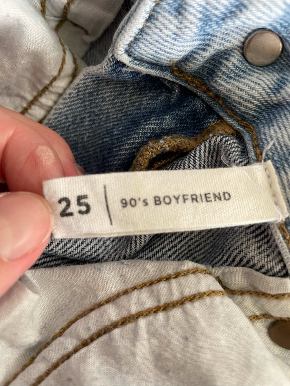 PacSun Women's Patchwork Light and Dark Blue 90’s Boyfriend Jeans - Picture 3 of 5